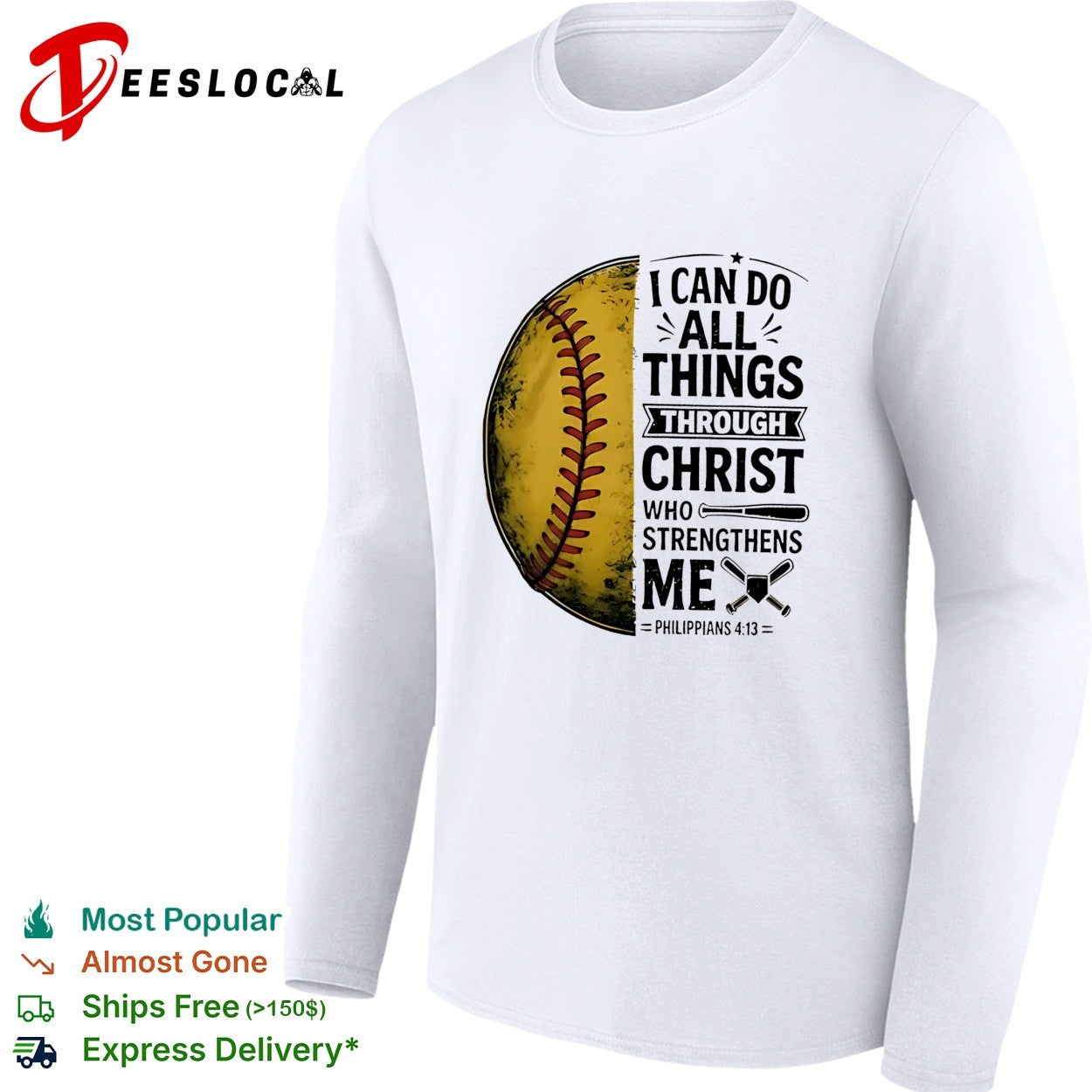 I can do all things through Christ softball Philippians shirt