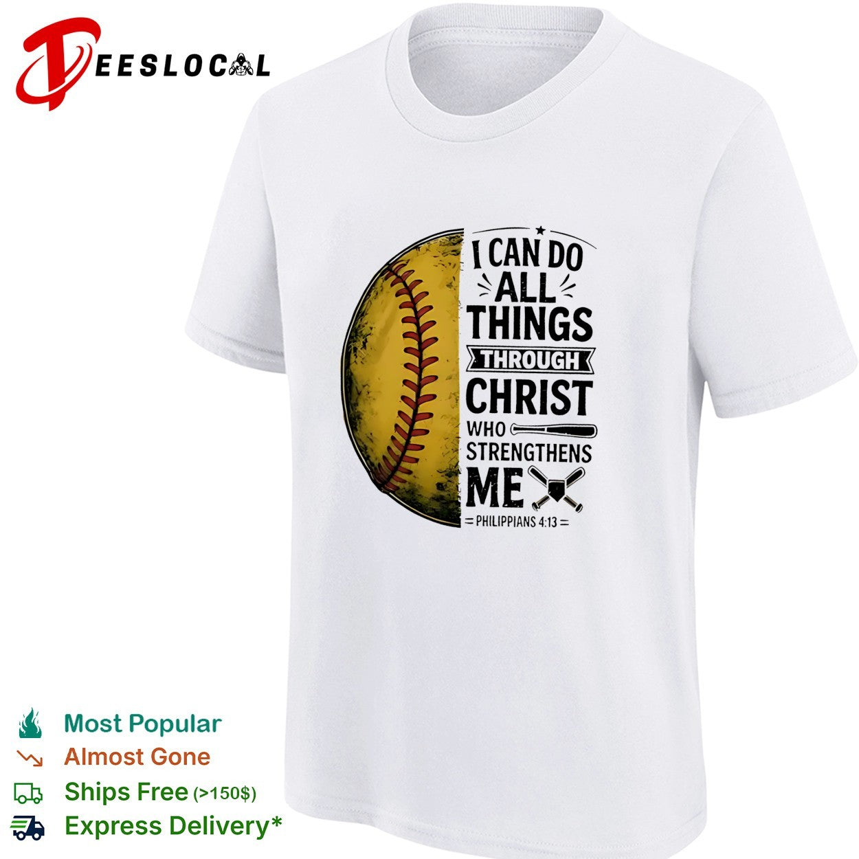I can do all things through Christ softball Philippians shirt