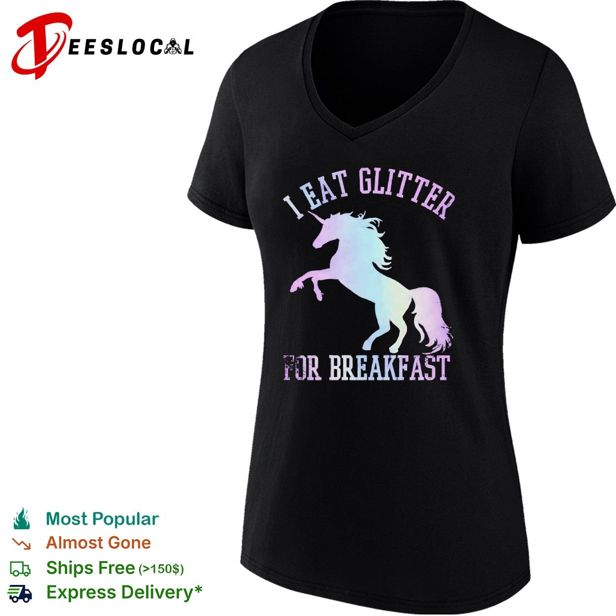 I eat glitter for breakfast unicorn shirt