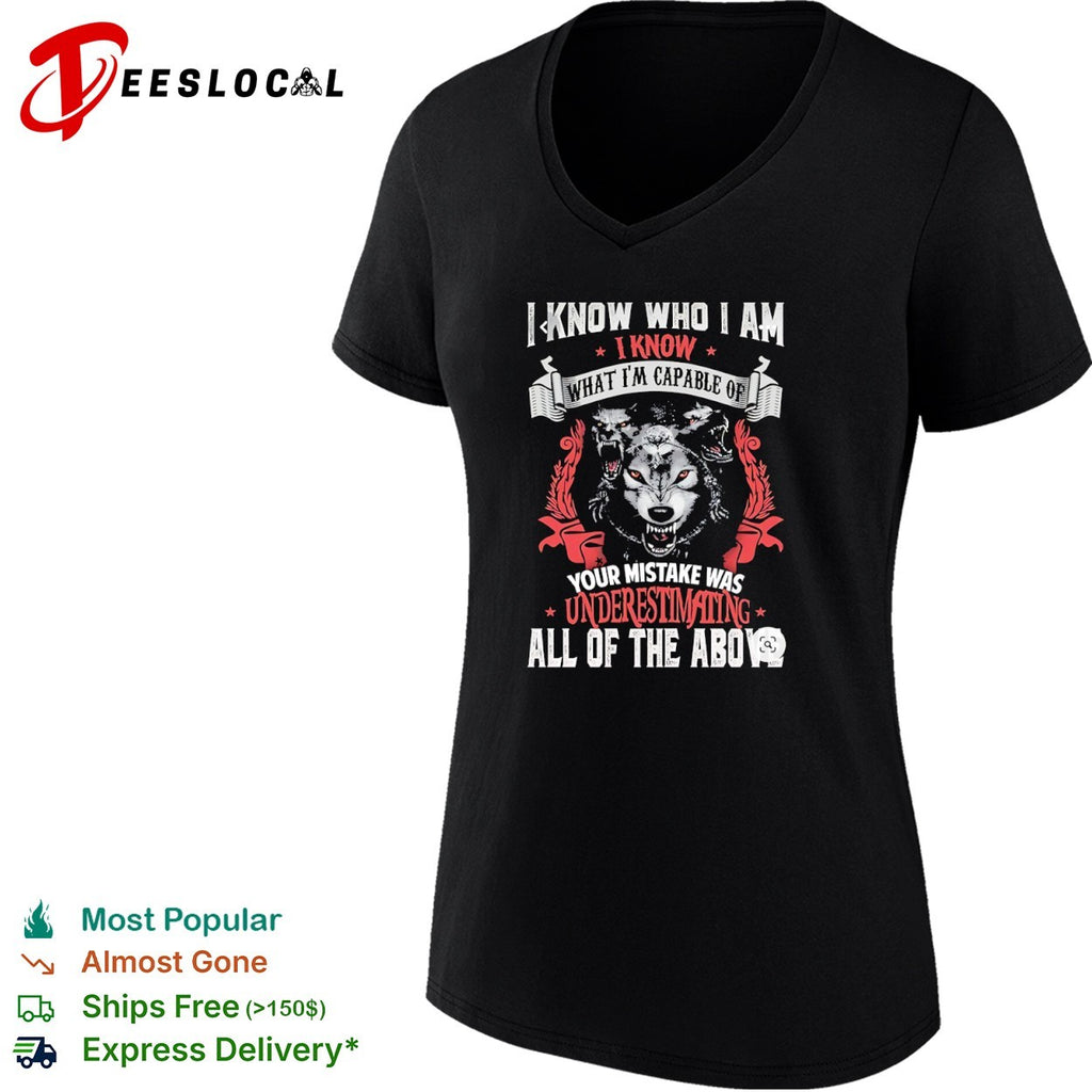 I know who I am wolf pack motivational shirt
