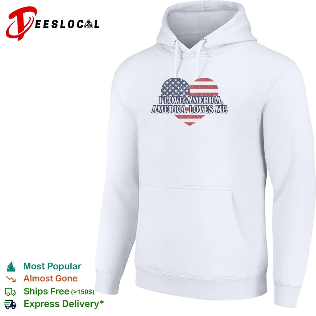 I love America America loves me heart flag shirt