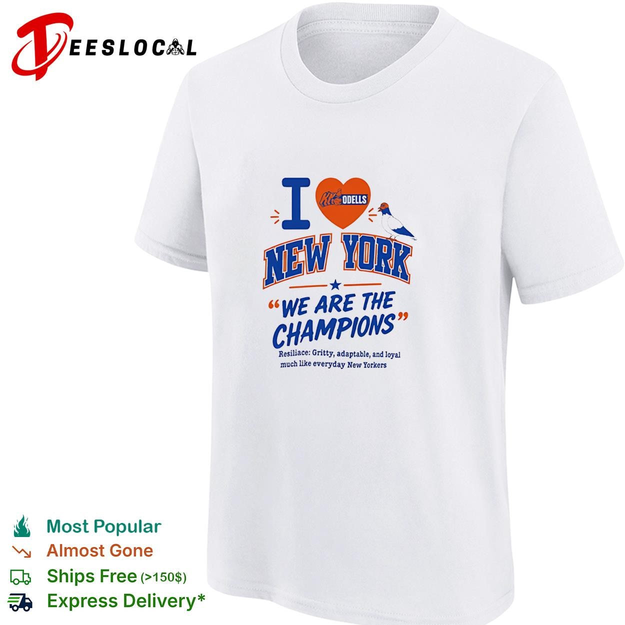 I love New York pigeons we are the champions shirt