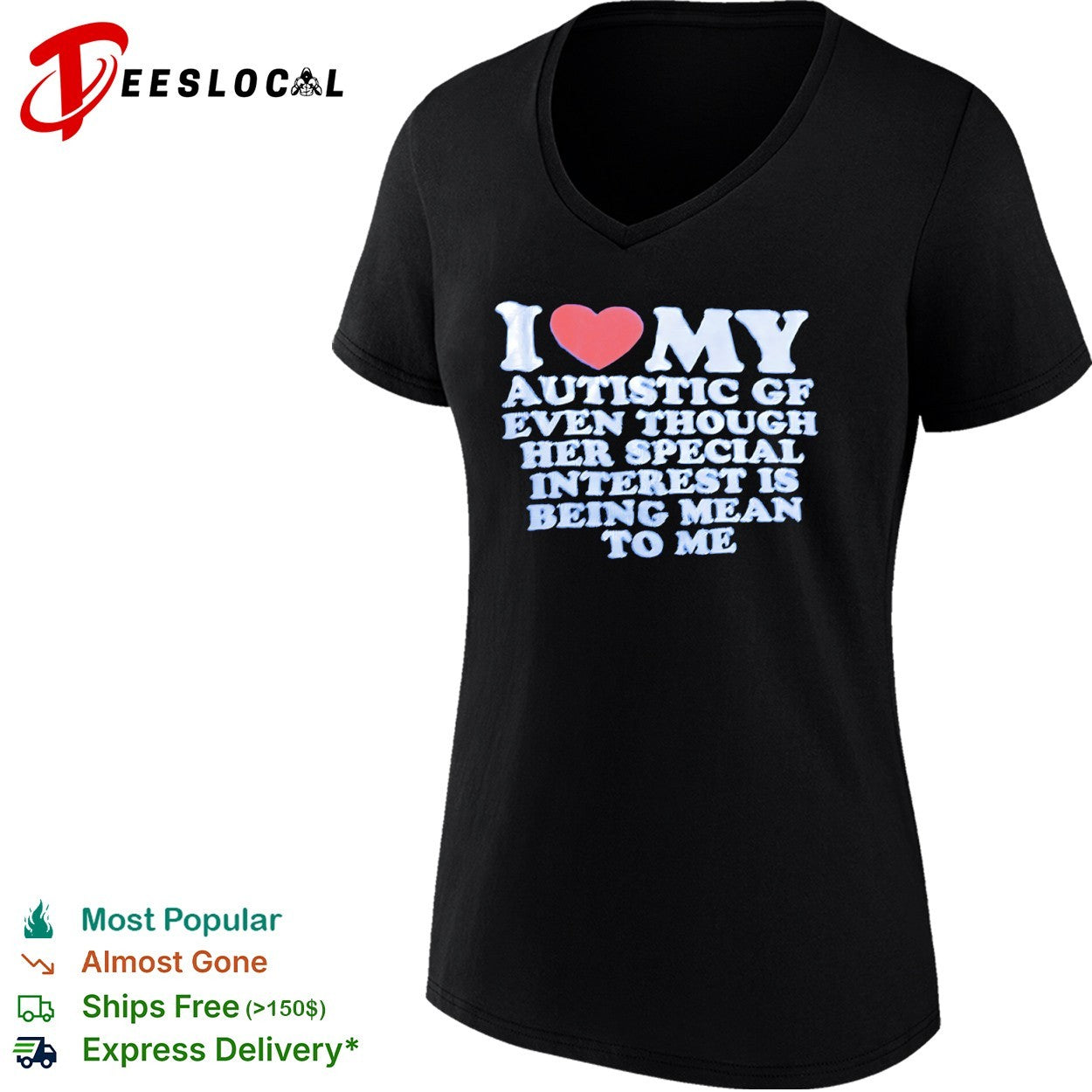 I love my autistic gf even though her special interest is being mean to me heart shirt