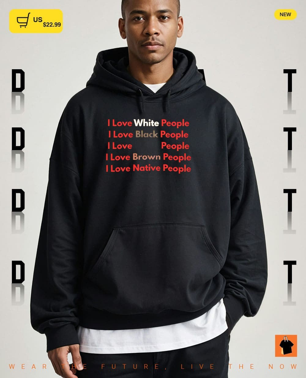 I love white people I love black people I love people shirt