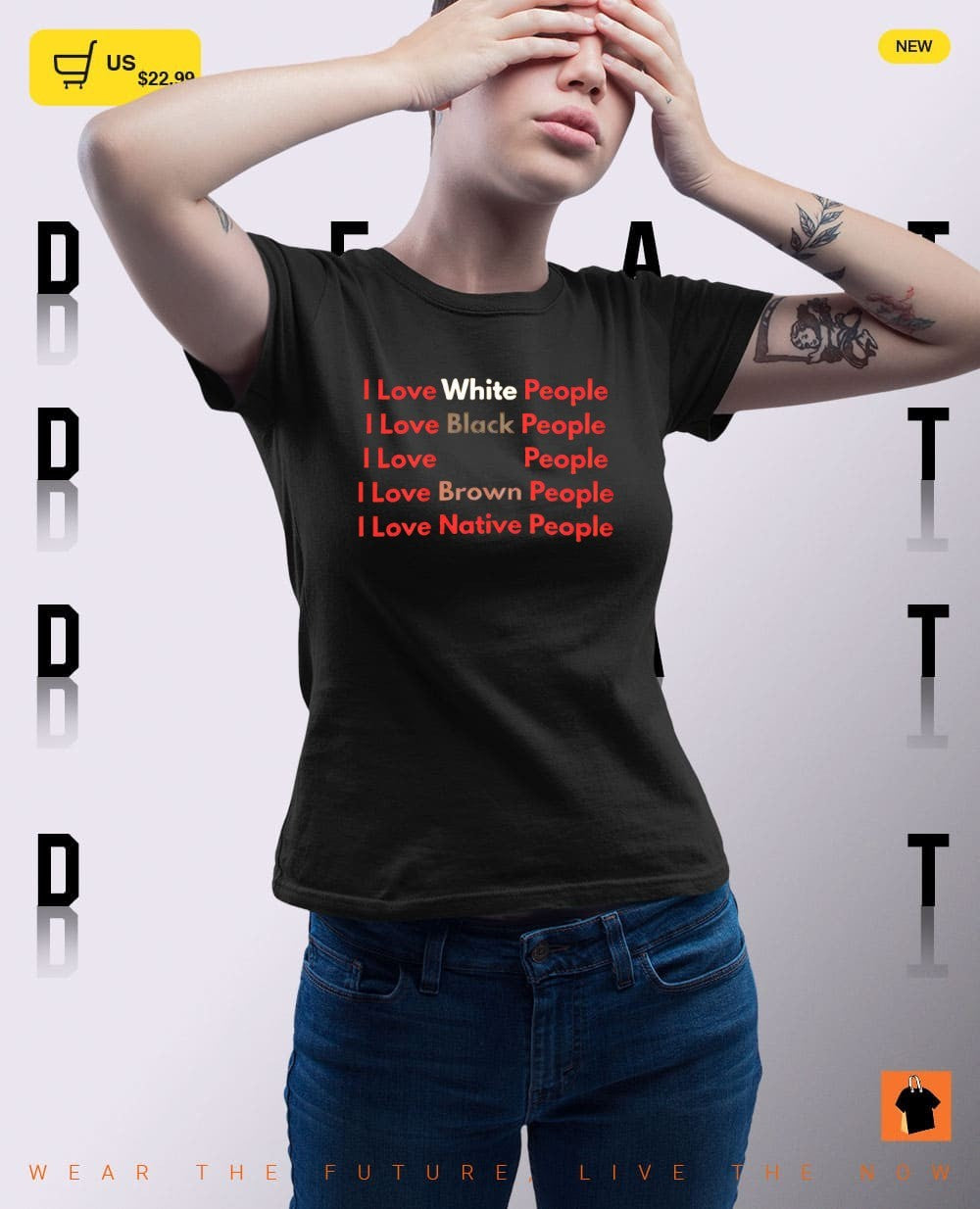 I love white people I love black people I love people shirt