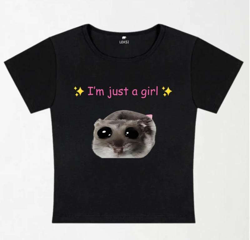 I'm A Girl Y2K Baby Tee 90s Baby Tee, Graphic Shirt Crop-graphic baby tee  - Womenswear Hoodie Sweatshirt | PrintMintTees.com