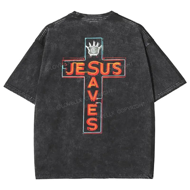 I'm In My Saves Jesus Era Unisex Washed T-Shirt, Christian Jesus  t shirts, Vintage 90s Graphic Tee Gift Hoodie, Sweatshirt