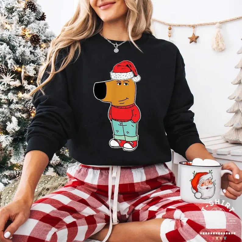 I'm Just A Chill Guy Meme Sweatshirt, Viral Dog Cartoon Chill Guy Meme Gift, Boyfriend Gift Shirt Hoodie | PrintMintTees.com