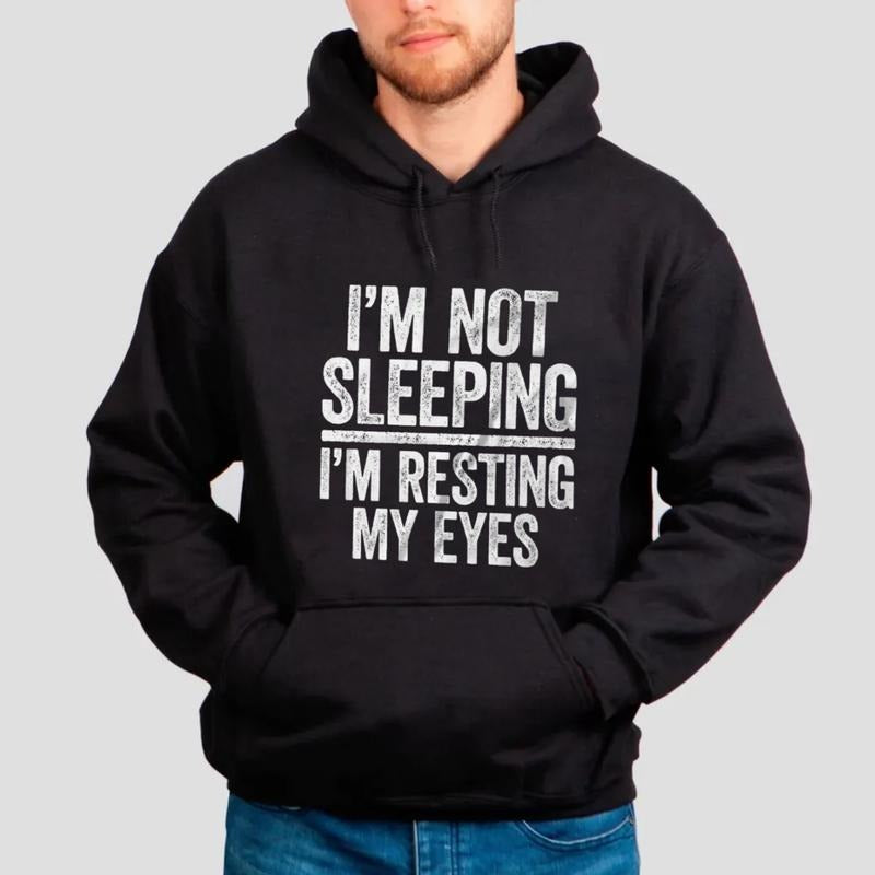 I'm Not Sleeping I'm Resting My Eyes Hoodie, Funny Mens Rad Dad Shirt, Daddy Sweatshirt For Father's Day, Unisex Crewneck...