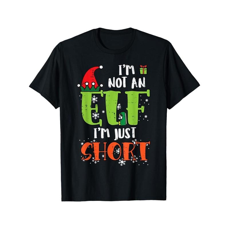 I'm Not an Elf, Just a Short Funny Christmas Men's T-Shirt made in usa Hoodie Sweatshirt | PrintMintTees.com