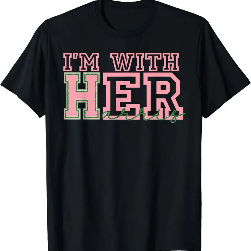 I'm With Her Kamala Vote For 2024 President Kamala-Harris T-Shirt Hoodie, Sweatshirt | PrintMintTees.com