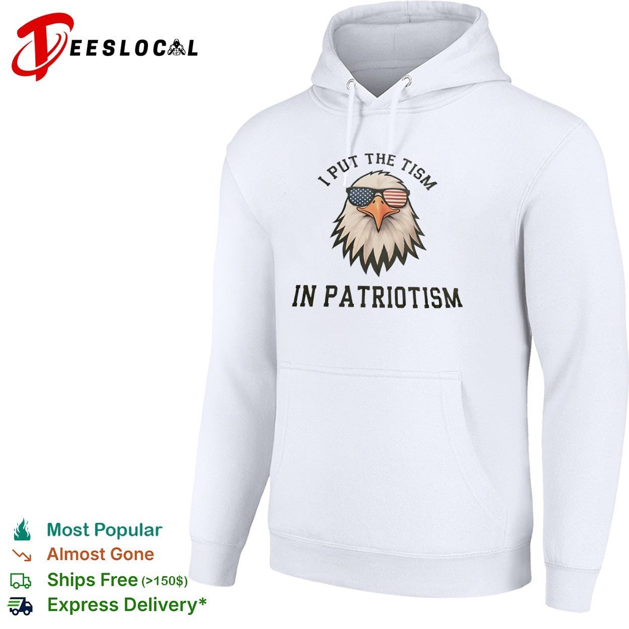 I put the tism in patriotism bald eagle shirt