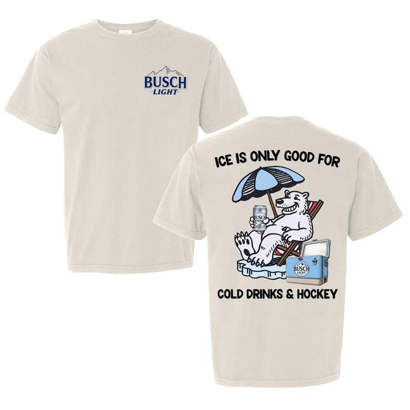 Ice Is Only Good For Cold Drinks & Hockey" T-Shirt, Funny Anti-Winter Graphic Hoodie, Chill Hockey Sweatshirt, Cool...