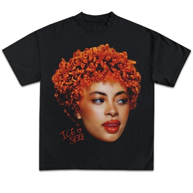 Ice Spice Shirt Rapper Graphic Tee Shirt Vintage Rap Hip Hop Merch Men Women Menswear Top Hoodie Sweatshirt