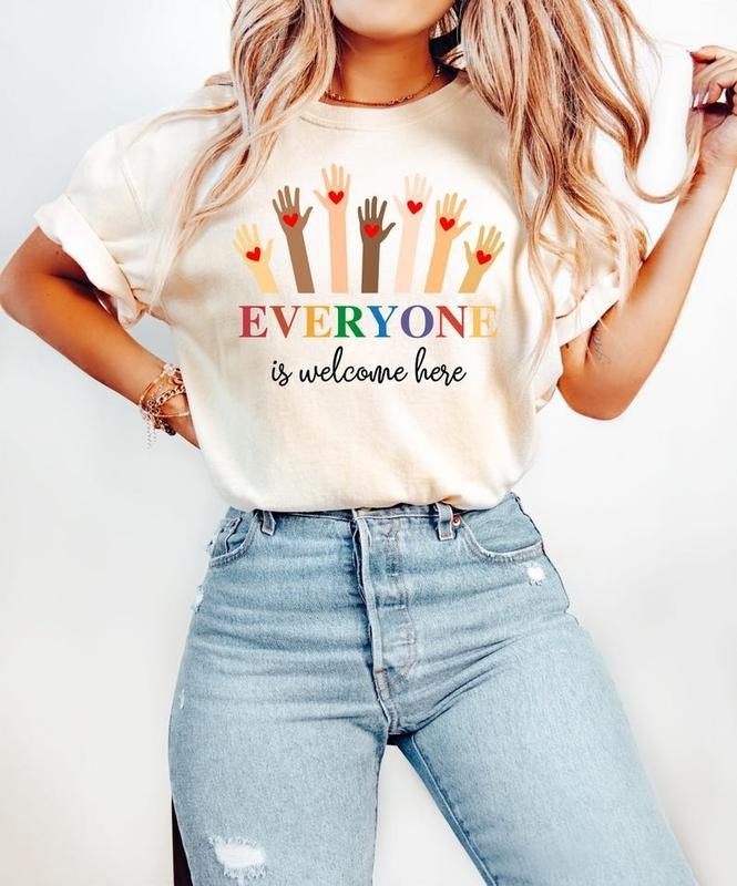 Idaho Teacher Shirt Everyone Is Welcome Here Shirt, Inclusion And Equality t Shirt, Protest And Resist t Shirt, Idaho...