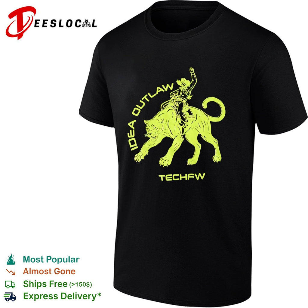 Idea Outlaw Techfw panther cowboy shirt