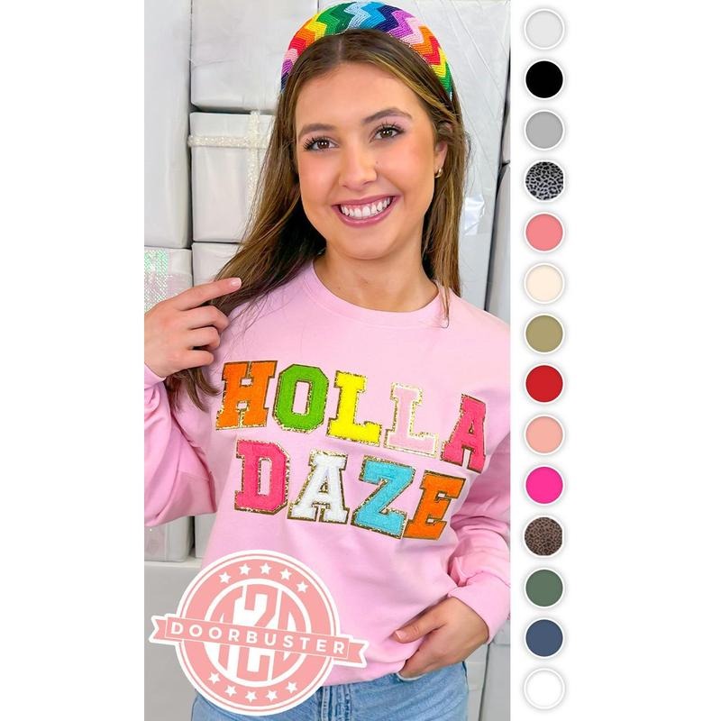 Ideal Chenille Holla Daze Sweatshirt Shirt Hoodie | PrintMintTees.com