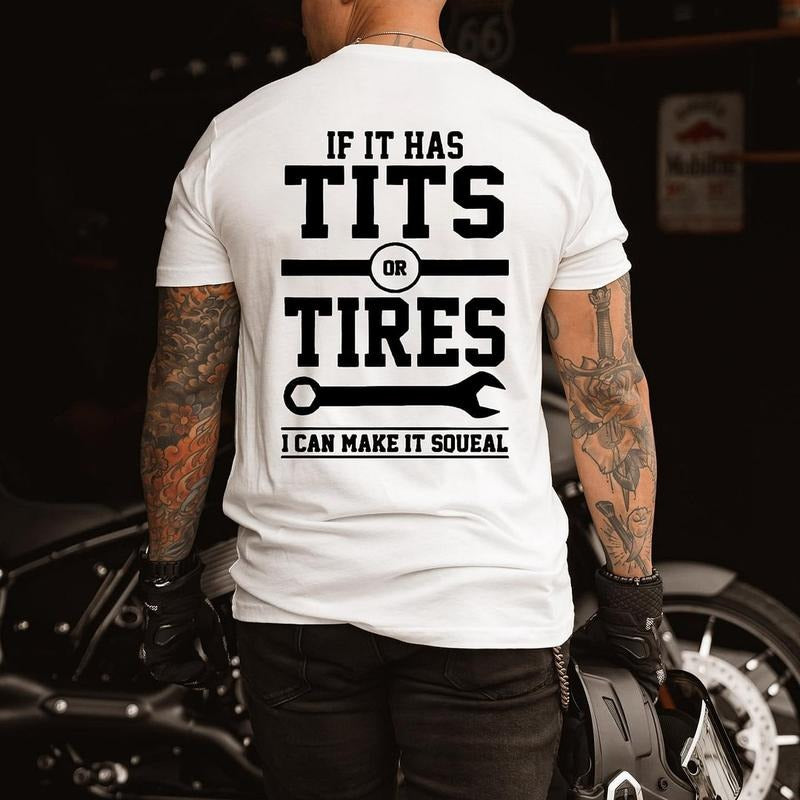 If It Has Tits Or Tires T-shirt - Naughty Clothes Men Hoodie Sweatshirt | PrintMintTees.com