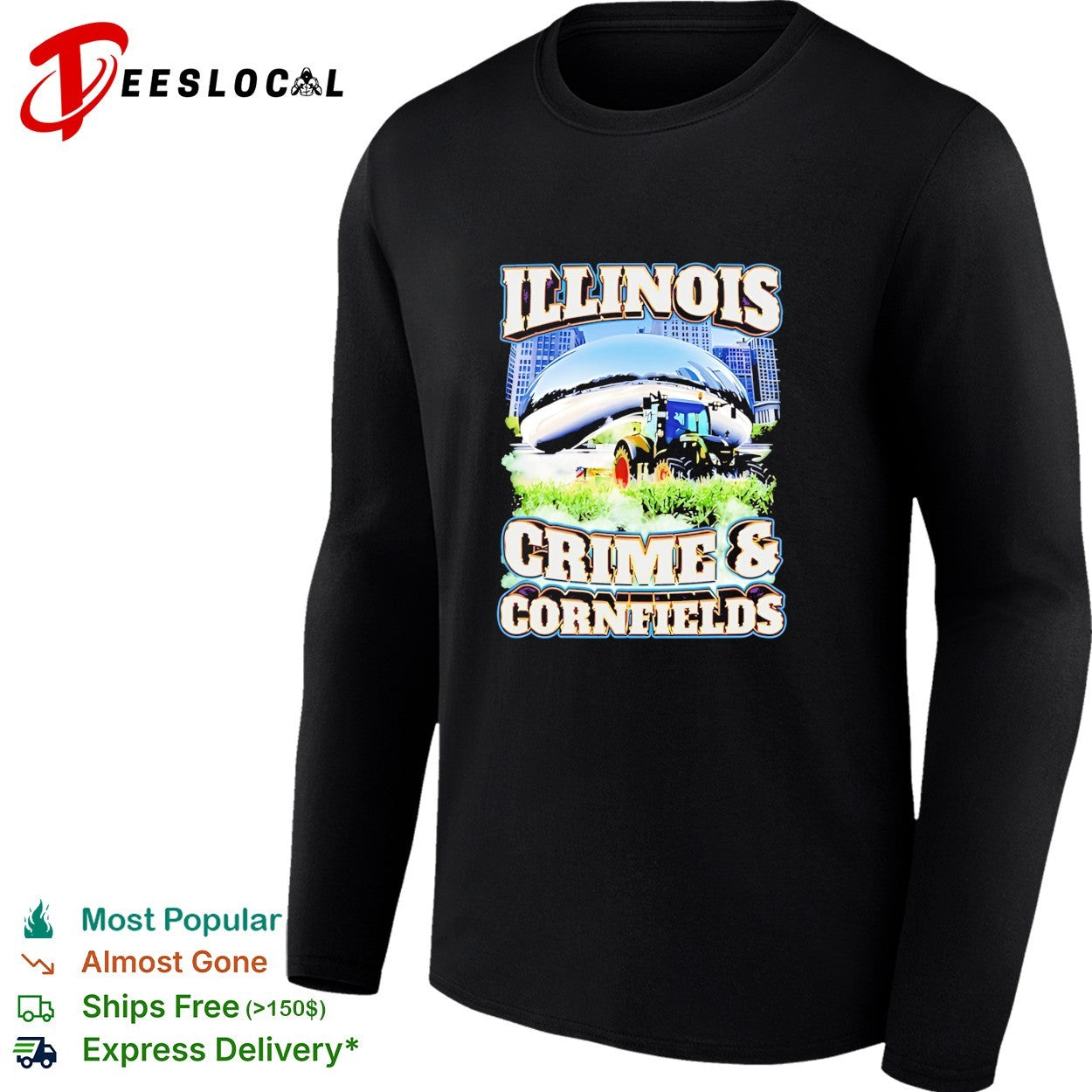 Illinois Crime and Cornfields Chicago shirt