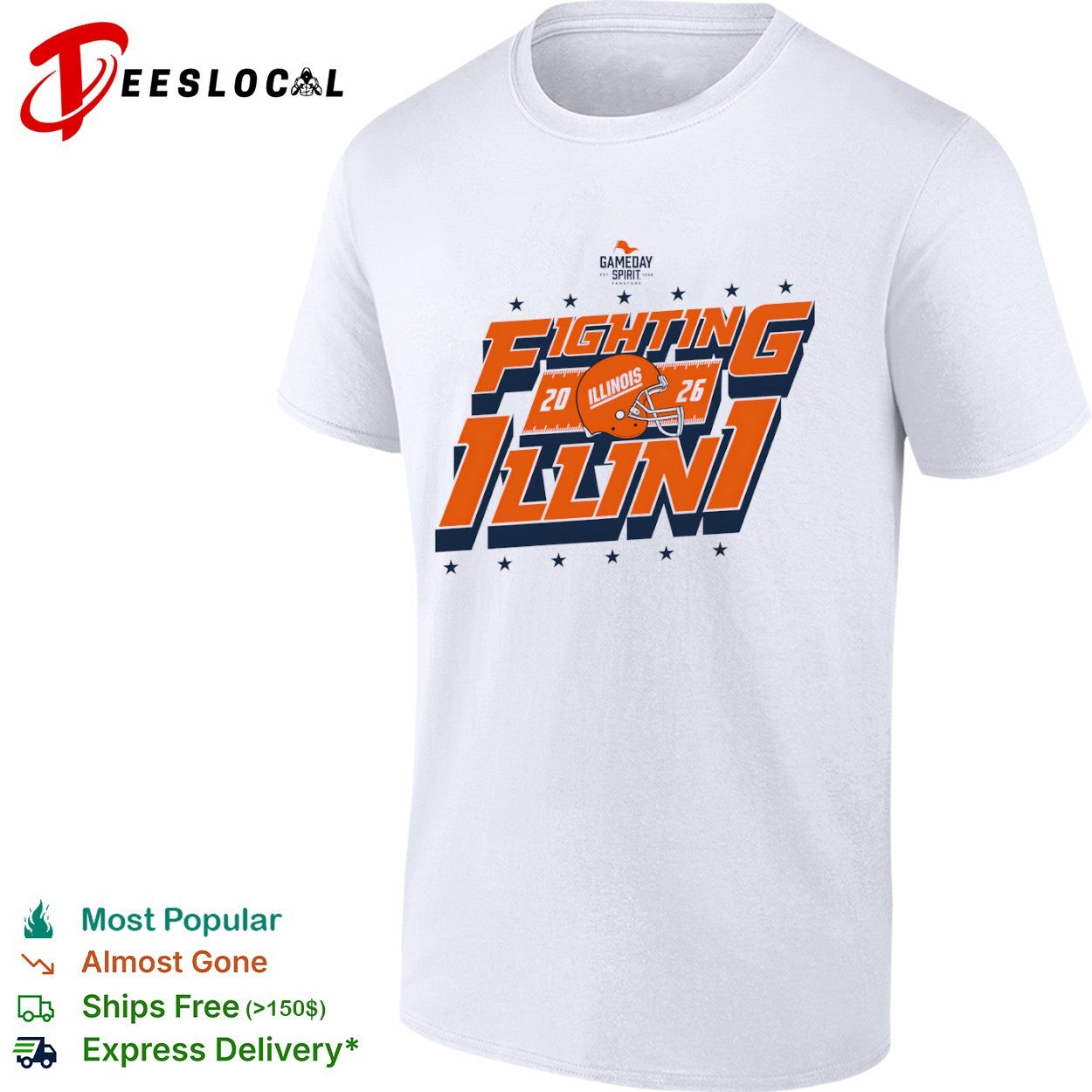 Illinois Fighting Illini 2026 football helmet shirt