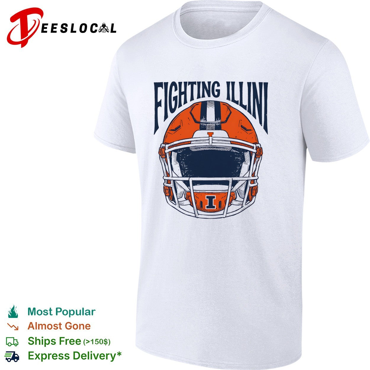 Illinois Fighting Illini football helmet shirt