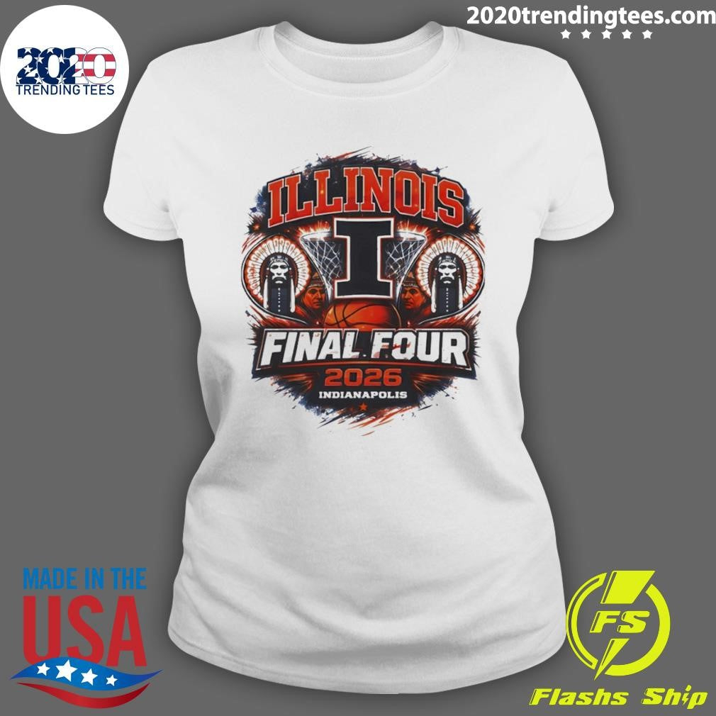 Illinois Final Four 2026 Indianapolis March Madness Illini Basketball Graphic Shirt