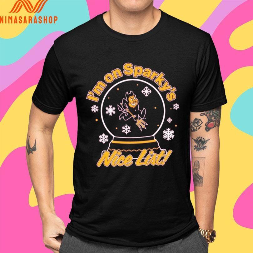 I’m On Sparky’s Nice List Arizona State Sun Devils Men’s Basketball Shirts