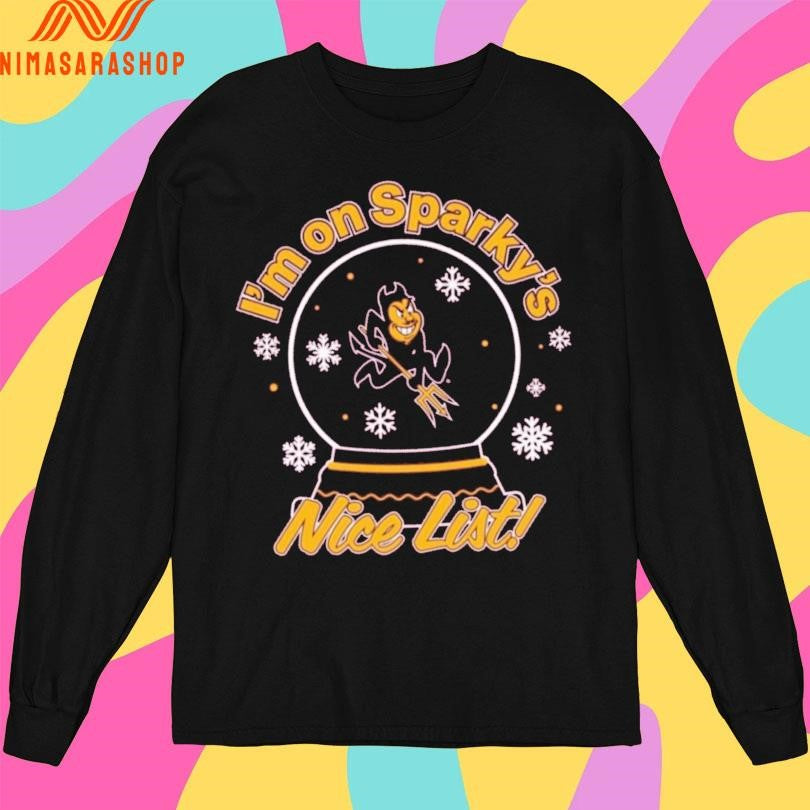 I’m On Sparky’s Nice List Arizona State Sun Devils Men’s Basketball Shirts