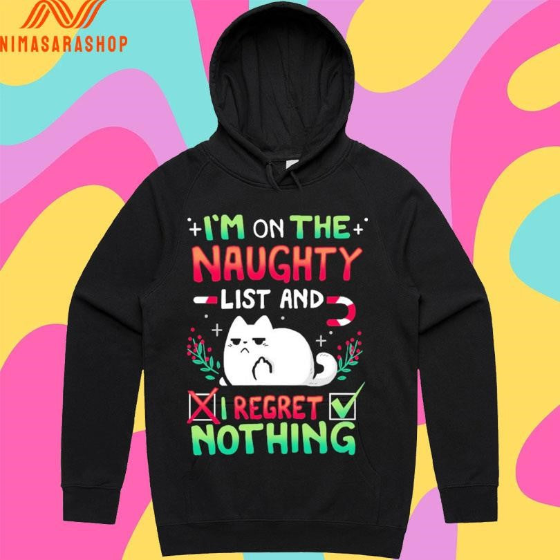 I’m On The Naughty List And I Regret Nothing Cat Christmas 2025 Shirts