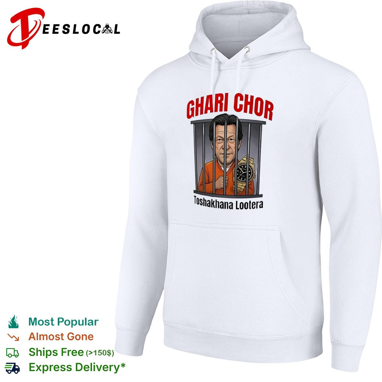 Imran Khan Ghari Chor Toshakhana Lootera Caricature Jail Political Satire shirt