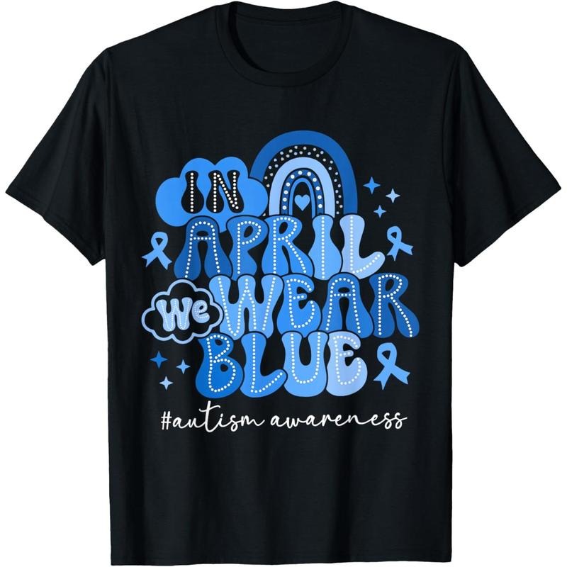 In April We Wear Blue Autism Awareness Men Women  Autism T-Shirtstyle{n002}2 Shirt Hoodie Sweatshirt | PrintMintTees.com