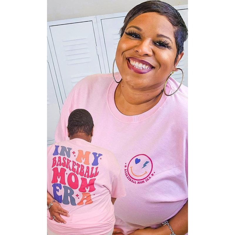 In My Basketball Mom Era Graphic T-Shirt Hoodie Sweatshirt | PrintMintTees.com