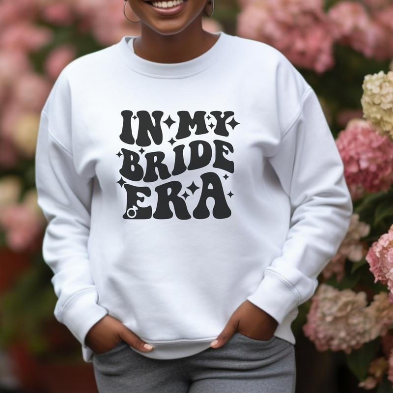 In My Bride Era T-Shirt, Bridal Sweatshirt, 2024 Bride Sweatshirt, Wedding Sweatshirt, Bride Sweatshirt, Wedding Gift...