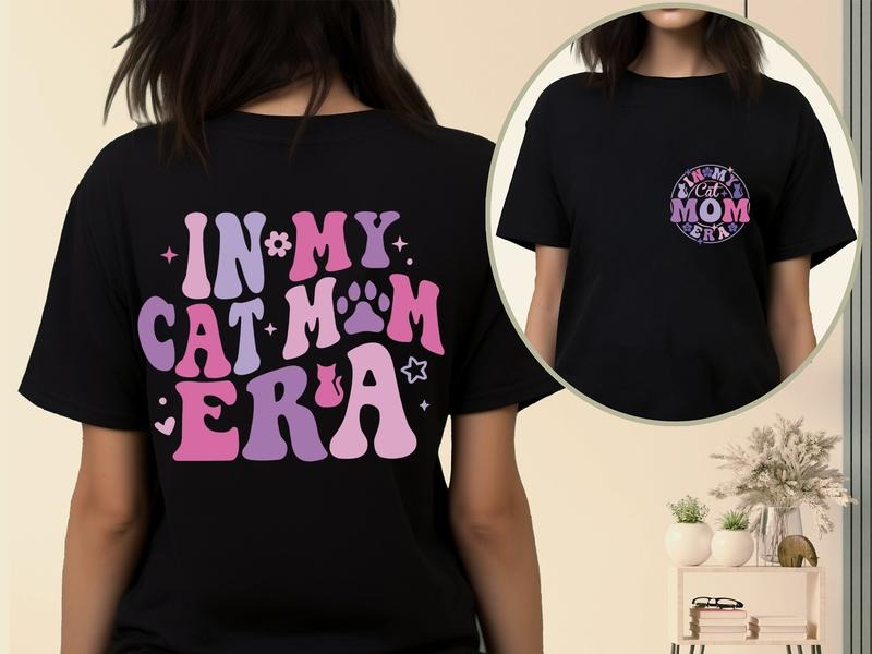 In My Cat Mom Era Shirt Cat Mom Shirt Cat Mom Life Shirt Cat Mom Vibes Shirt Cat Lover Shirt Fur Mama Shirt...