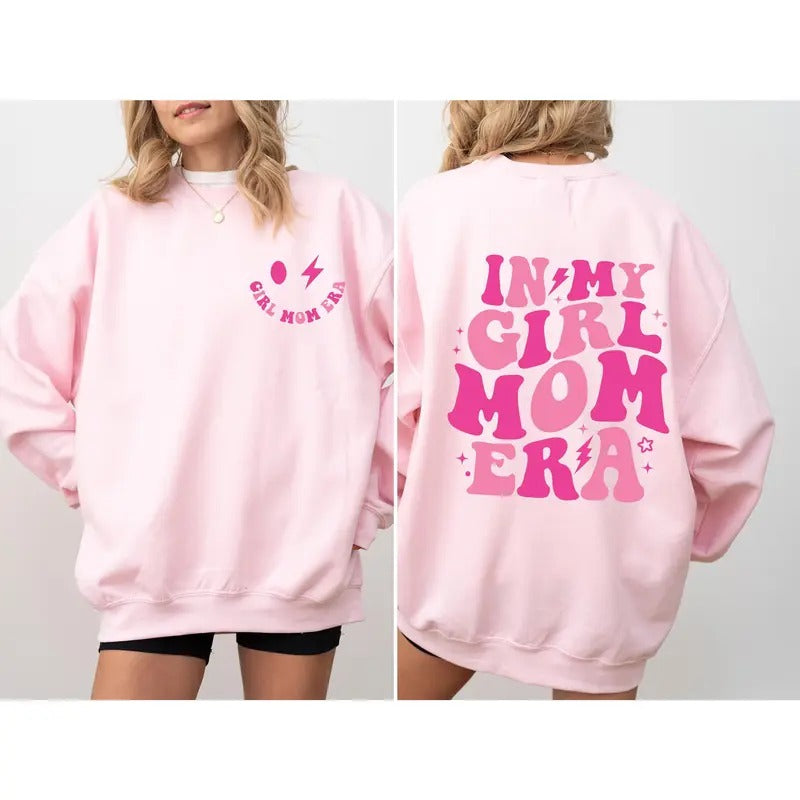 In My Girl Mom Era Sweatshirt Girl Mama Comfort Colors Tshirt Girl Mom Club Girl Mom Tshirt New Mom Gift Gender Reveal...