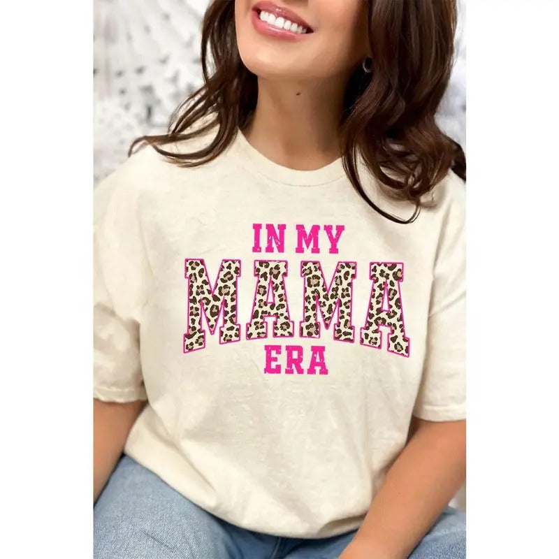 In My Mama Era Leopard Softstyle Adult T-Shirt Hoodie Sweatshirt | PrintMintTees.com