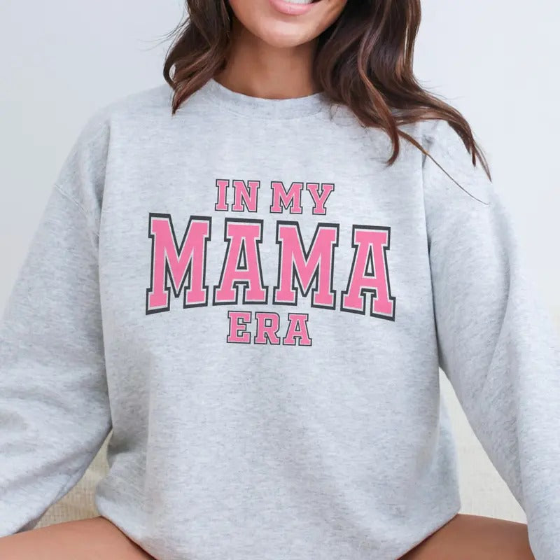 In My Mama Era Sweatshirt, Mama Era Sweatshirt, Cute Mom Sweatshirt, Mom Era Shirt Full Color Print Hoodie