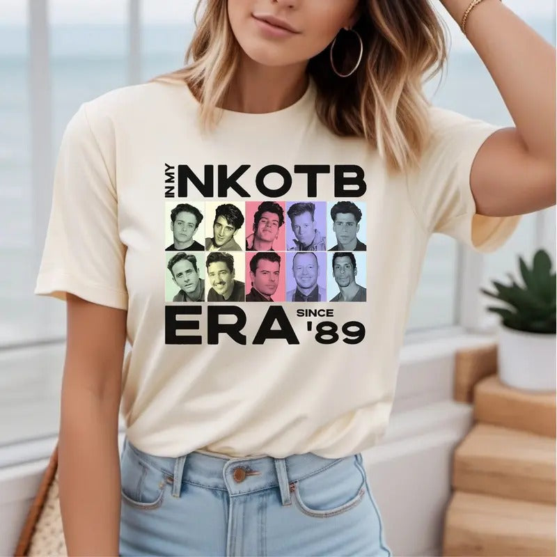 In My NKOTB Era Since '89 Shirts - New Ki On The Block 2024 Tour Concert Rock Band Shirt Music Print Short Sleeve T-Shirt...