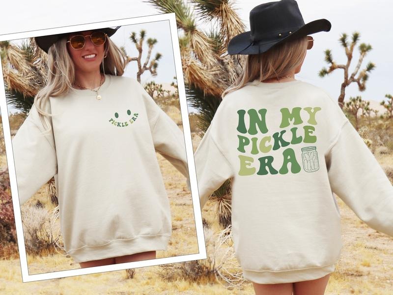 In My Pickle Era Sweatshirt Pickle Lover T-shirt Funny Pickles Shirt Pickle Jar Gift Sweater Retro Pickle Sweatshirt Hoodie