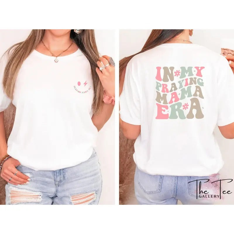 In My Praying Mama Era Shirt Retro Mama Tshirt Christian Gift For Women Mothers Day Gift Bible Verse Teetrendy Women...