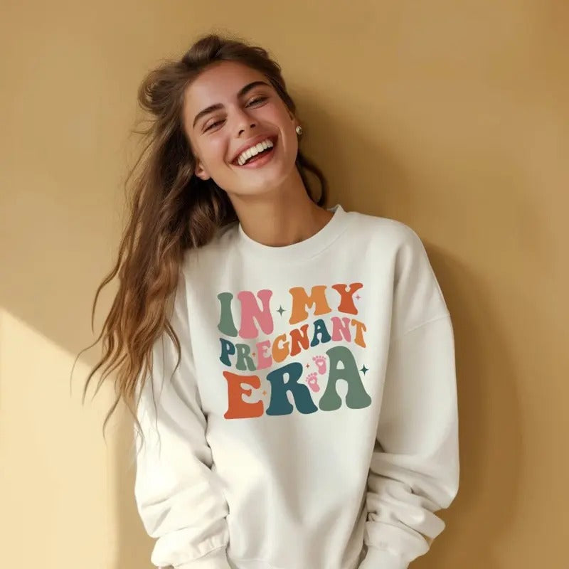 In My Pregnant Era Sweatshirt,Motherhood ,New Mom Shirt,Mothers Day Shirt Hoodie | PrintMintTees.com