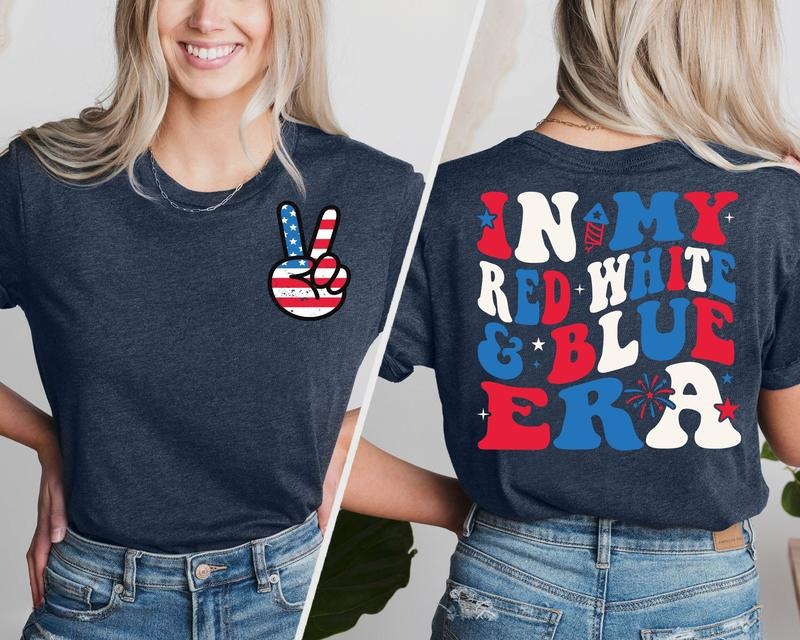 In My Red White And Blue Era Shirt Retro Fourth Of July Shirt 4th Of July Independence Day Tee 4th Of July Shirt America...