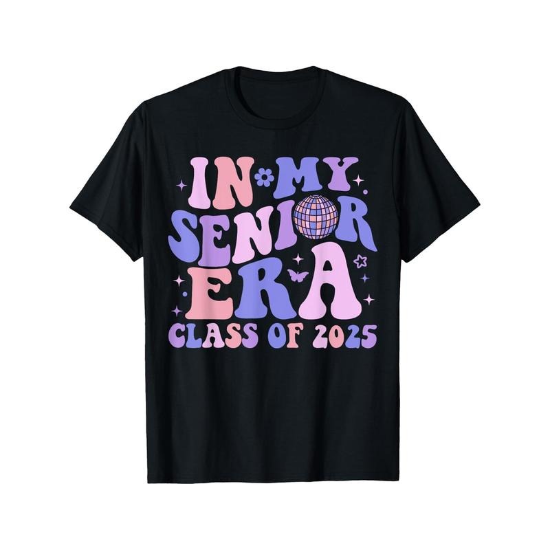 In My Senior Era Class of 2025 Groovy Senior 2025 Graduation T-Shirt made in usa Hoodie Sweatshirt | PrintMintTees.com