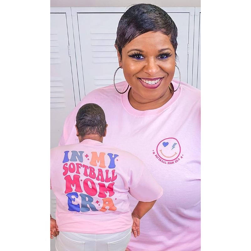 In My Softball Mom Era Graphic T-Shirt Hoodie Sweatshirt | PrintMintTees.com