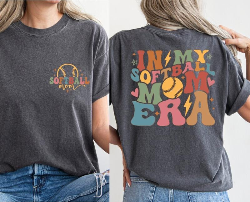 In My Softball Mom Era Shirt Game Day Tshirt Retro Sport Mom Tee Softball Mama Shirt Softball Shirt Mothers Day Gift Team...