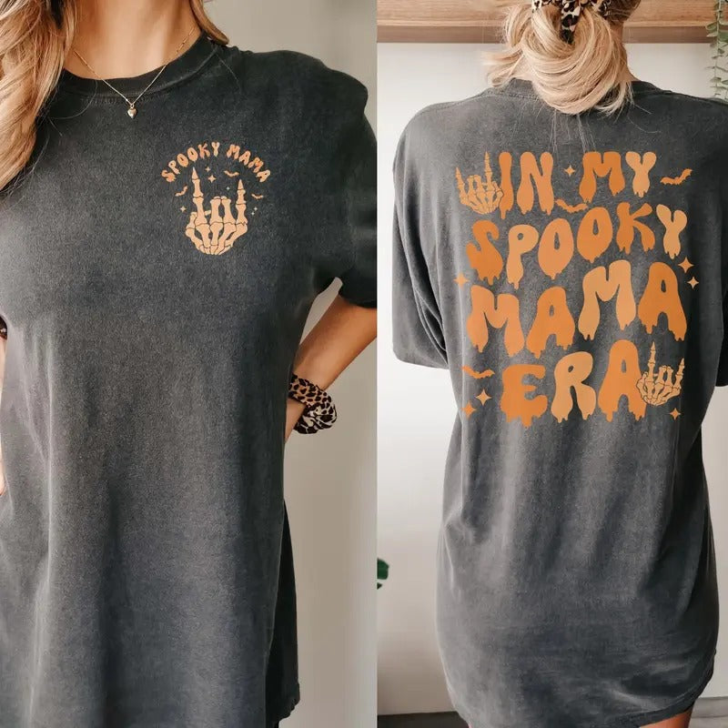 In My Spooky Mama Era Shirt Mama Halloween Shirt Gift For Expecting Spooky Mom Tee Gift For Mom Skeleton Momster T-shirt...