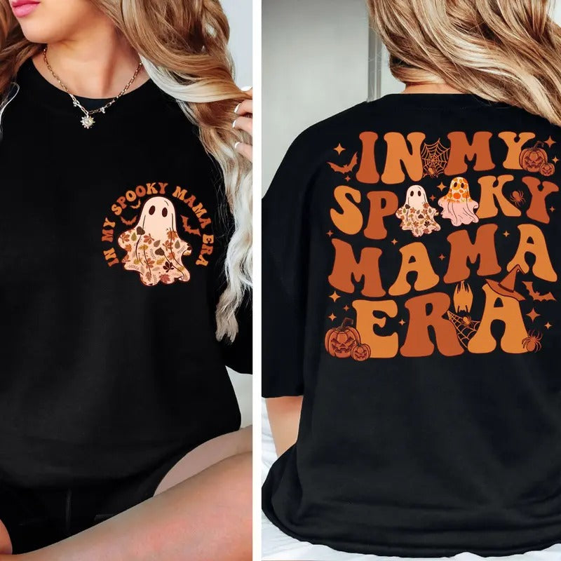 In My Spooky Mama Era Shirt Mom Shirt Halloween Shirt Gift For Mom Grandma Shirt Ghost Shirt Mom Gift Grandma Gift Hoodie...