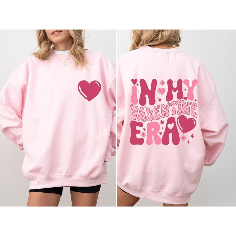 In My Valentine Era, Love, Valentine's Day Sweatshirt Shirt Hoodie | PrintMintTees.com