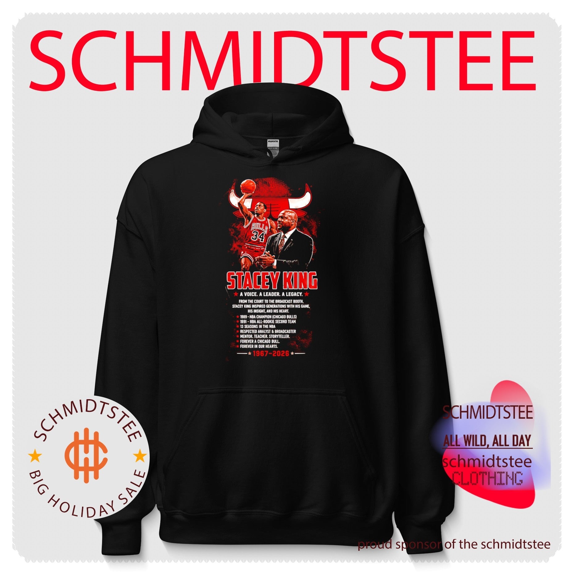 In memory of Stacey King 1967 2026 Chicago Bulls a voice a leader a legacy shirt