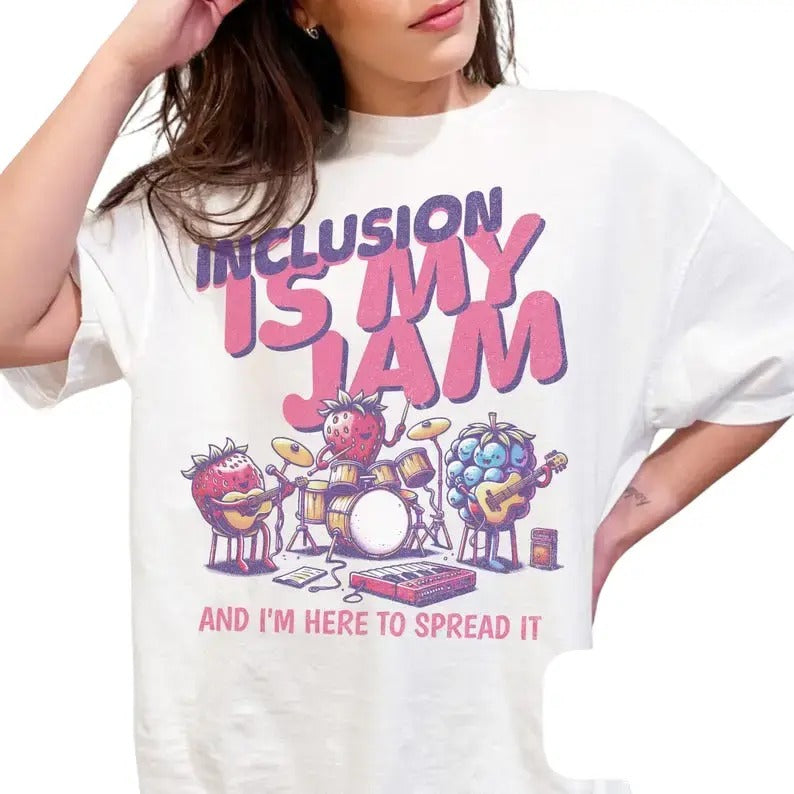Inclusion Is My Jam Tshirt,Special Education Teacher Shirts,SPED Teacher Gifts,Sped Teacher Shirt,Autism Teacher...